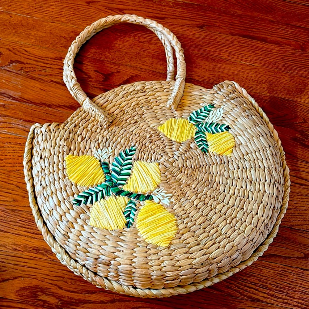 Lemon Zest pattern Market Round Bag